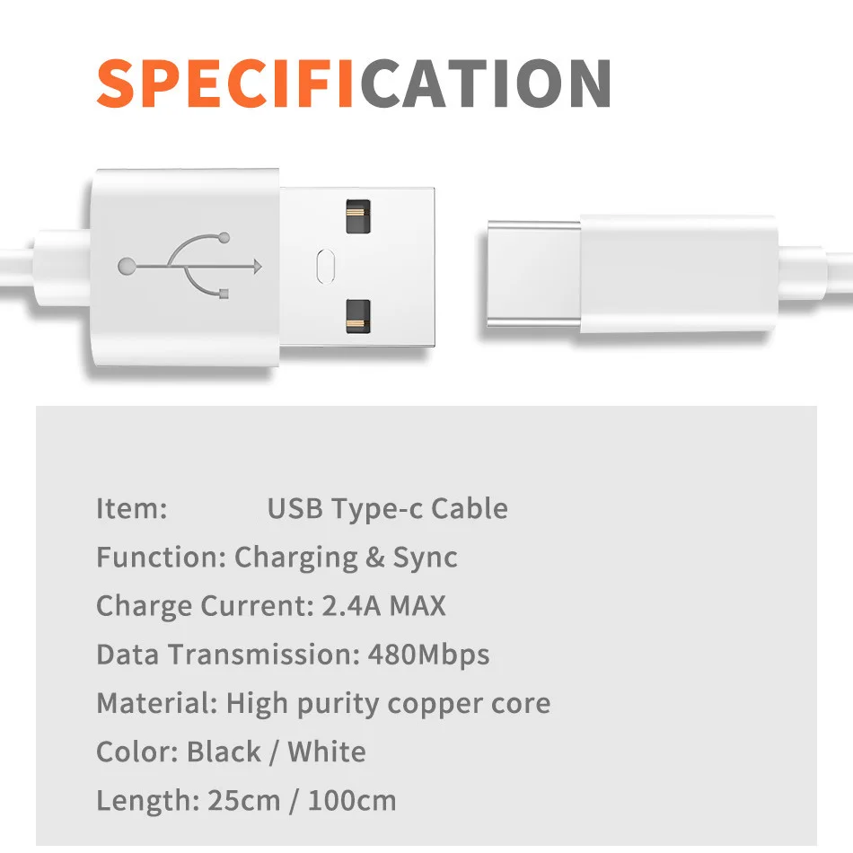 ROCK USB C кабель Usb type C провод для быстрой зарядки для телефона зарядное устройство для samsung S9 S8 Note 8 Xiaomi mi6 huawei P10 адаптер USB-C