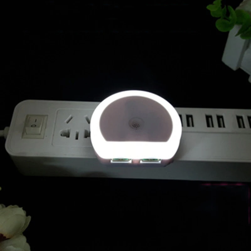  Sensor Night Light With Dual USB Port Phone Charger Led Lamps Mood Kids Baby Lamp EU/US Plug Socket - 33048552400