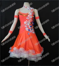 Sequins Latin Dance Dresses Evening Dress Costume Dress Latin dance wear,tango salsa samba rumba chacha waltz dance suit,girl