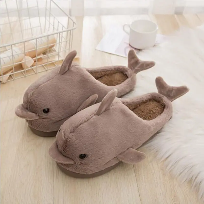 Dolphin Slippers Printed Unisex Slip On House Cotton Slippers Indoor /& Outdoor
