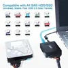 SAS Drive to USB 3,0 adaptador, Cable convertidor Universal SAS, lector escritor para servidor HDD SSD 2,5 