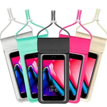 6.0 Waterproof Phone Case Cover Touchscreen Cellphone Dry Diving Bag Pouch with Neck Strap for iPhone Xiaomi Samsung Meizu