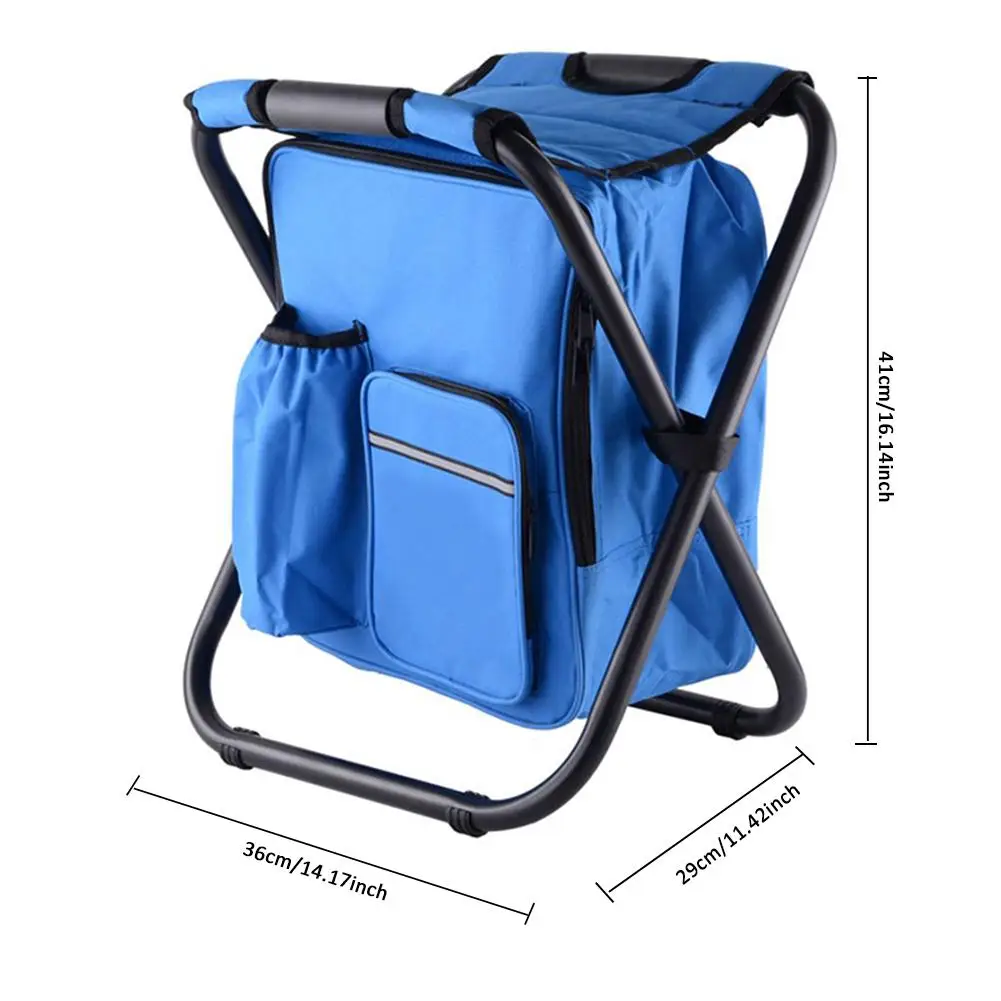 Складной стул для рыбалки рюкзак с табуретом с сумка-холодильник сумка Кемпинг Туризм камуфляж на открытом воздухе путешествия сиденье