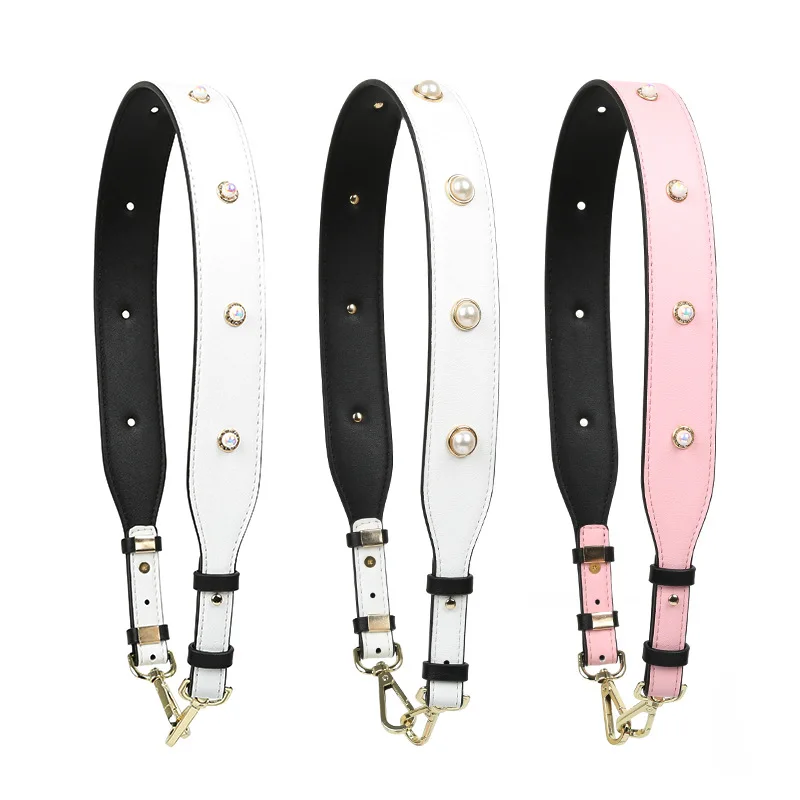 New Famous Design Handbag Strap Luxurious Pearl Style Stitching Color