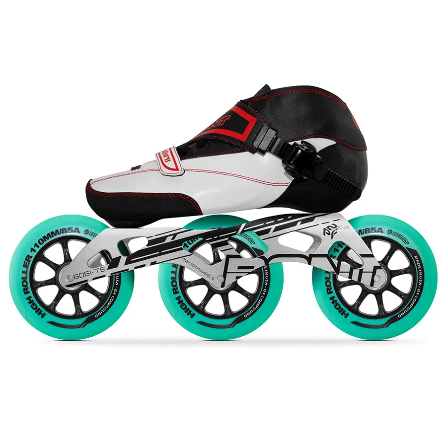 الأصلي بونت المهنية سرعة حذاء تزلج بعجلات الأسطوانة للأطفال الكبار الرجال Heatmoldable ألياف الكربون 110mm التزلج عجلات Patines