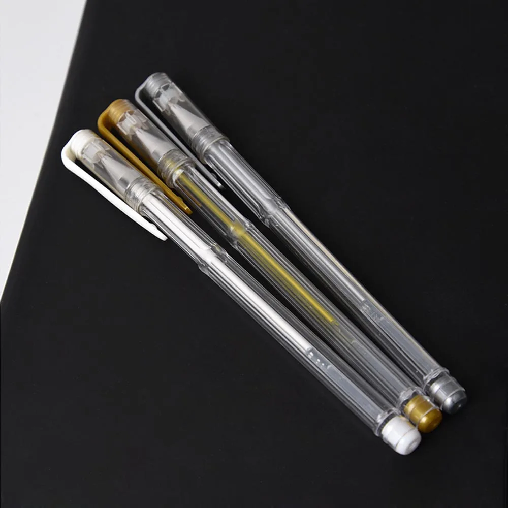 3 шт 0,7 мм белые золотые серебряные гелевые ручки набросок рисунок ручка для художественного маркера дизайн комикс манга Живопись принадлежности