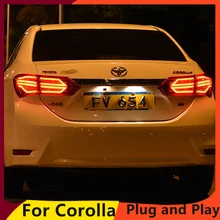 KOWELL- для toyota Corolla светодиодный задний фонарь автомобильный Стайлинг багажная лампа сигнал+ тормоз+ Обратный парковочный свет
