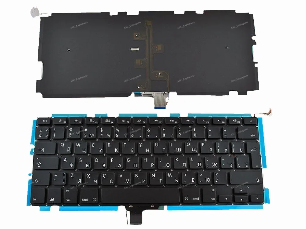 New RU Russian Keyboard For Apple Macbook Pro 13" A1278 2009 2010 2011 2012 Laptop Backlit Black