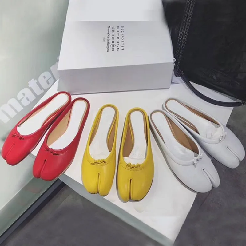 

Tenis Feminino Knotted Cords Tabi Ballet Flats Slipper Women Top High Real Leather Spring Autumn Comfortable Shoes Woman Slides