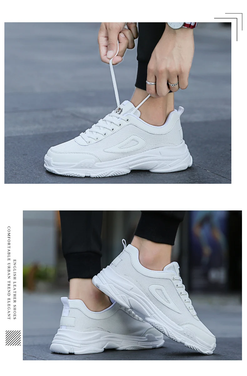 Кроссовки Спортивная обувь для мужчин Уличная обувь для ходьбы PU + ткань обувь мужская обувь черный, белый цвет Брендовые спортивные