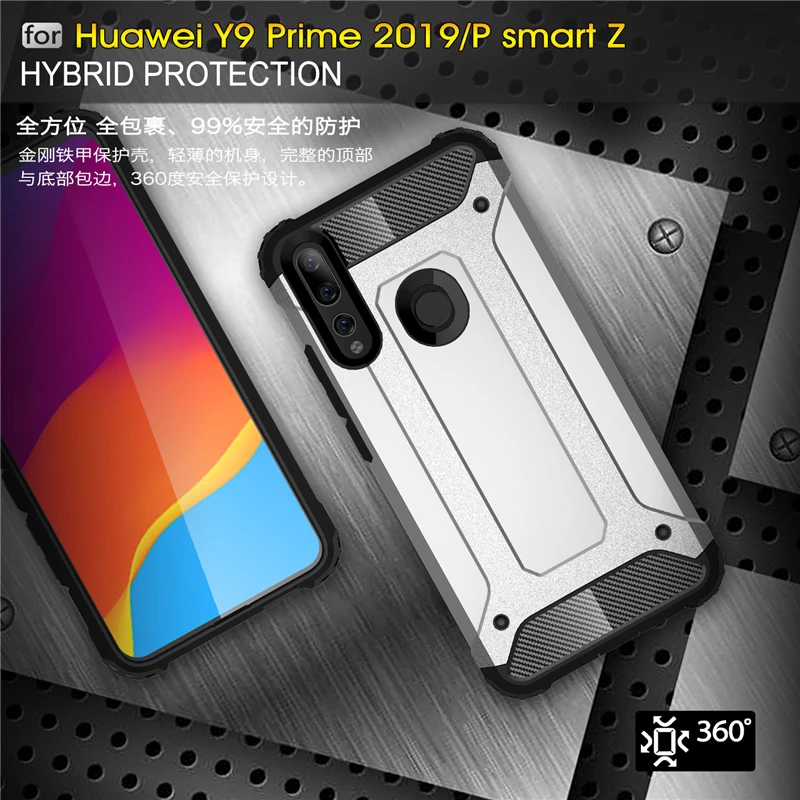 Чехол для Huawei P Smart Z 6 59 &quot полностью завернутый гибридный ПК + ТПУ чехол