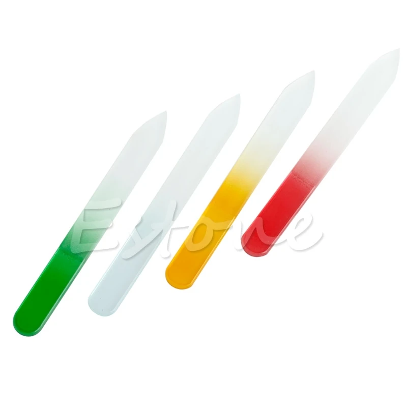 Новые 4 шт. прочные Хрустальные стеклянные пилочки для ногтей, пилочки для маникюра, инструменты, лидер продаж, Pro