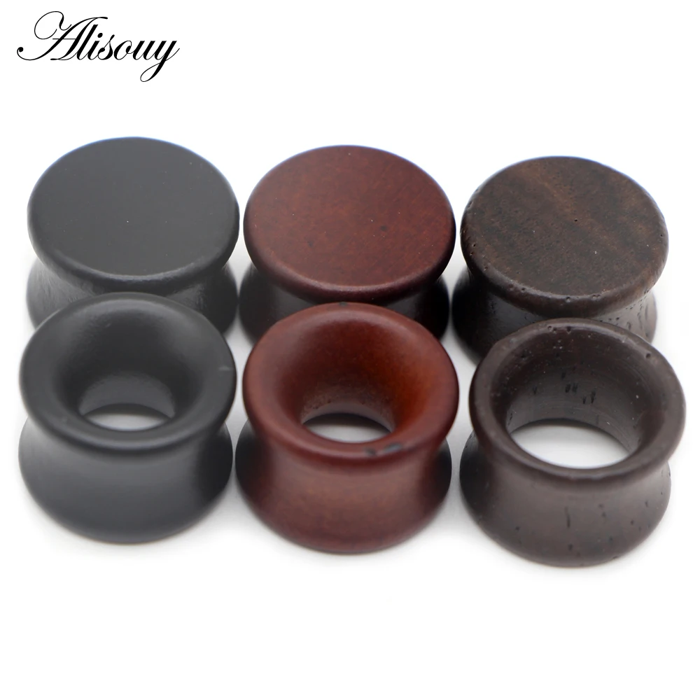 8-50mm Plugs and Tunnels Big Size Ear Tunnel Earrings Ear Stretcher Wood Expander Men Piercing Body Piercing Tunnels Gauge