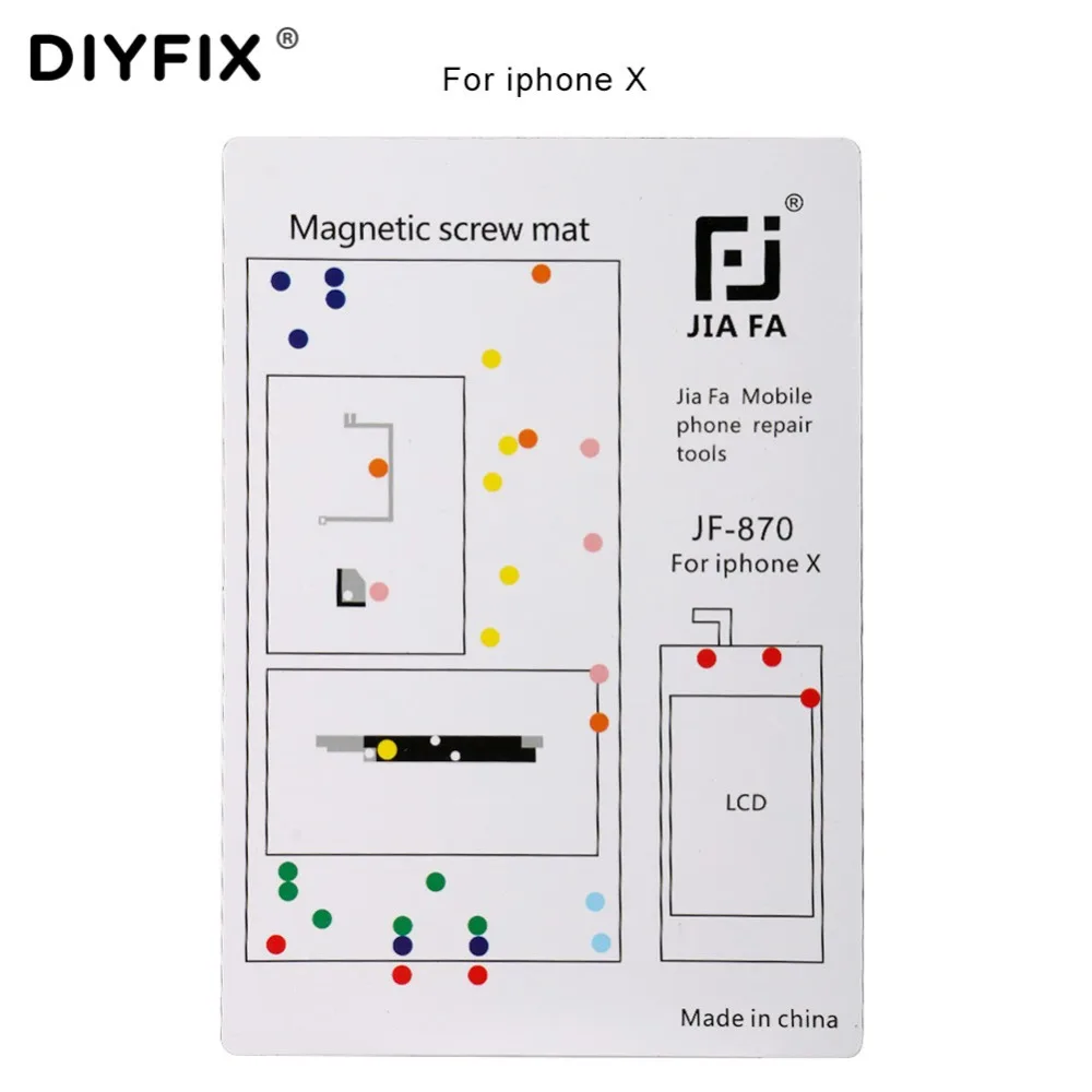 

DIYFIX 1PC Magnetic Screw Mat for iPhone X 8 8 Plus 7 7 Plus 6 6 Plus Screw Pad Keeper Chart Mobile Phone Repair Hand Tools