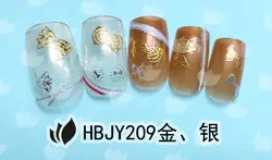 Новые 5 лист 12 Тип черные наклейки для ногтей конструкции клейкие стикеры 3D на ногти Nail Art Наклейки Makep искусство украшения HBJY205-216