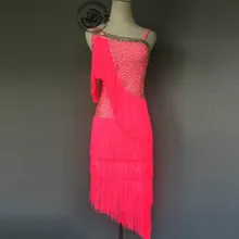 Латинская юбка с кисточками для женщин, высокое качество, на заказ, Румба, игра, Одежда для танцев, зеленая Самба, чача, латинское платье с кисточками