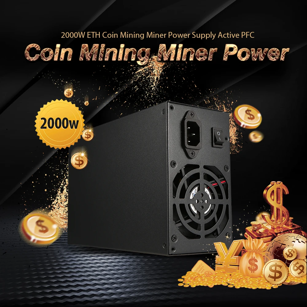 2000 Вт более 90% эффективность ATX12V V2.31 ETH монета Майнер источник питания активный PFC