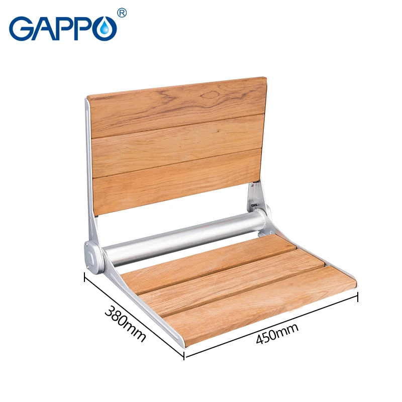 

GAPPO Wall Mounted Shower Seats shower folding seat bath shower wall mounted Relaxation Aluminium wood chair stool chair