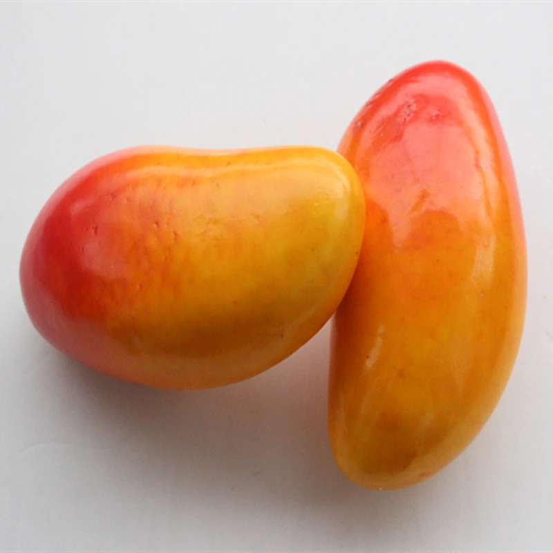 100 pcs High simulation mango emulation fruit model fake mango lifelike artificial fruit
