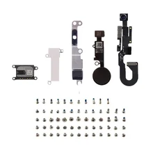 Для iPhone 7, 7plus Передняя камера ухо динамик Главная Кнопка ключ гибкий кабель+ металлический кронштейн+ полный набор винтов