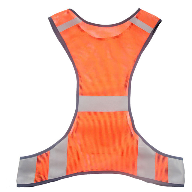 Running High Visibility Reflective Vest Fluorescent Yellow Orange Security Waistcoat For Night Work Outdoor Running Riding Vests