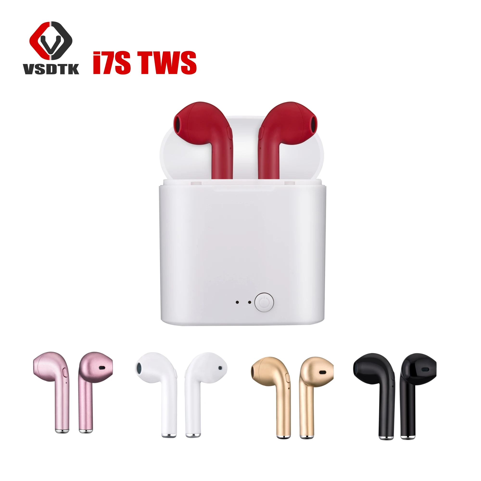 

I7 i7s tws wireless Bluetooth Earphone Earbuds Headset wireless earphone With Mic with charging box For iphone xiaomi huawei