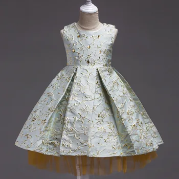 

Cake tutu Kids Clothing Elegent hand beading Girls Dresses for Children Princess Party Custumes 3-11 Years kids dress for girl