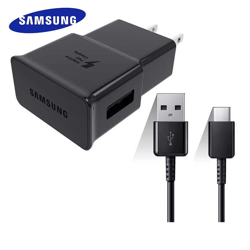 

Original Samsung Galaxy S10 Fast Charger US Plug Fast Charge Type C Cable For Galaxy S10 S8 S9 Plus A3 A5 A7 2017 A70 Note 8 9