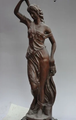 

xiuli 002609 26"Ancient Greece art Sculpture Bronze Belle Beauty women Girl goddess statue