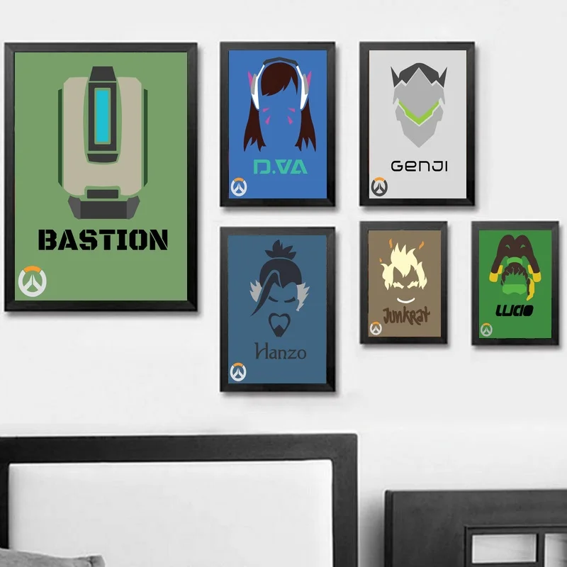 

Overwatch Game Artwork Poster Wall Art Wall Decor Silk Prints Art Poster Paintings