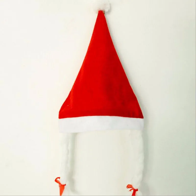 10 шт./лот белый кос Рождество Шляпы Рождество Украшения взрослых обычные светящиеся звезды Санта Шапки детей шапка для Chiristmas
