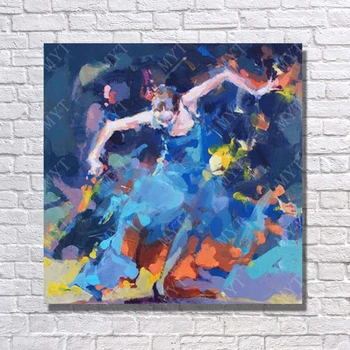

Free Shipping Abstract Dancer Oil Painting Living Room Wall Pictures Large Canvas Wall Art Figure Painting No Framed