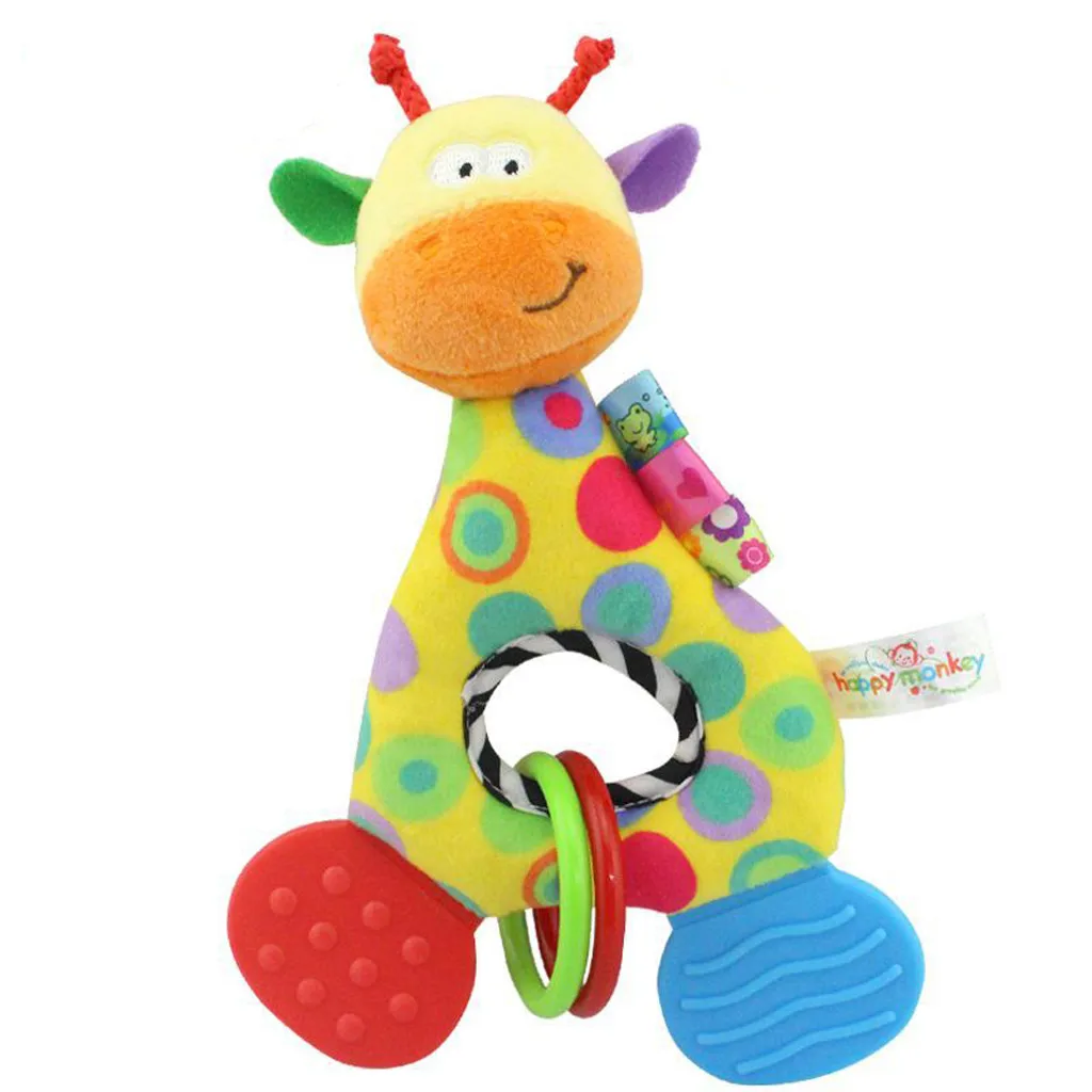 

Christmas Baby Wrist Animal Rattle Toy Toy Colorful Baby Bed Cot Pushchair Hanging Toys with Bell Baby Plush Toy MJ1126