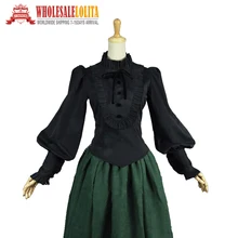 Victorian Edwardian Romantic Gothic Steampunk Black Penny Dreadful font b Blouse b font font b Shirt
