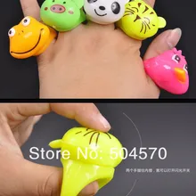 50 шт./лот светодиодный мультфильм Животные кошка свинья светящийся палец кольца, мягкие вечерние люминесцентное кольцо свет дети/события/предметы для вечеринки, сувениры