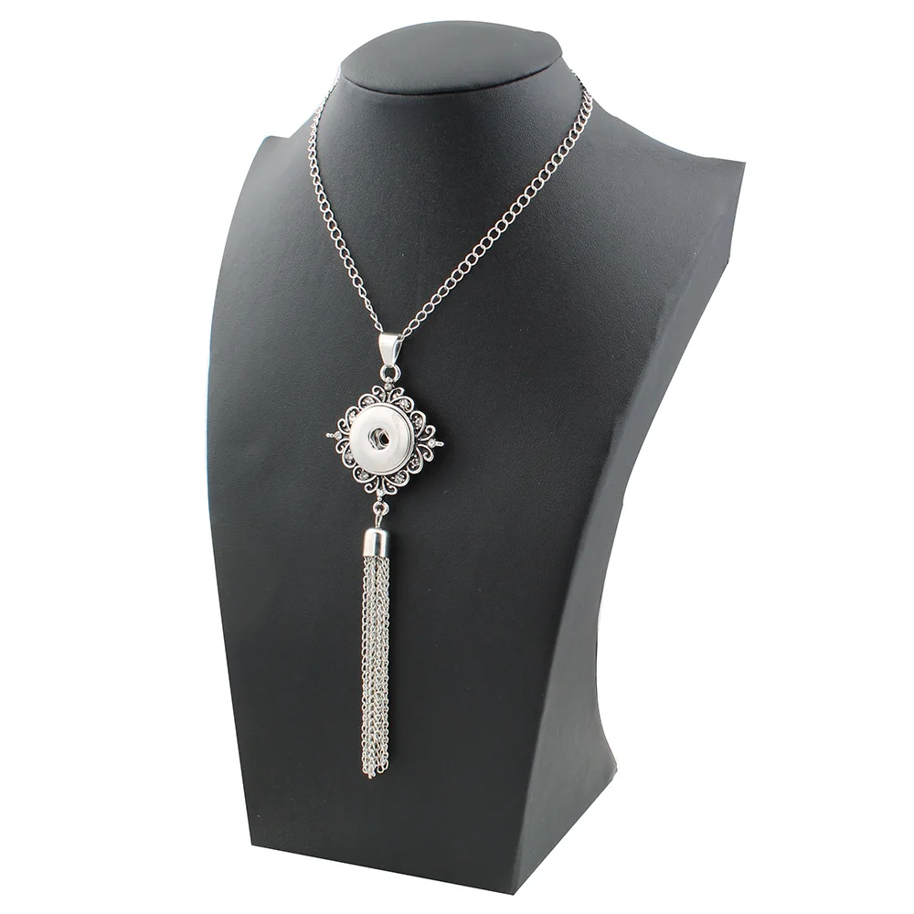 New Round Snap Button Pendants Necklace With Chain 18mm Fit Buttons Jewelry 10pcs | Украшения и аксессуары