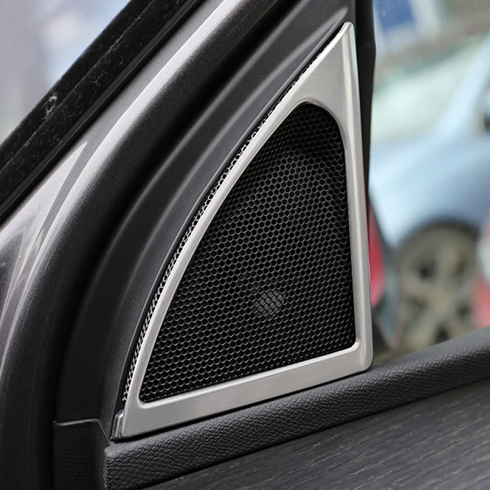 

Car Styling Stainless steel A pillar speaker stereo decoration For Peugeot 3008 5008 (2017-2018) Accessories