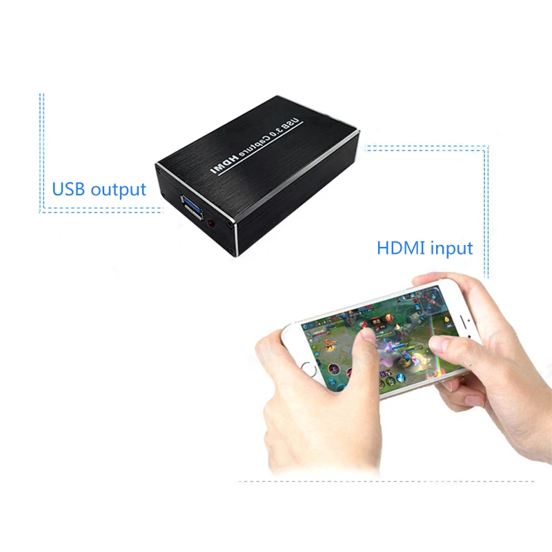 HDMI к USB3.0 адаптер для видеозахвата 1080P Карта ключа совместима с Linux Windows Mac