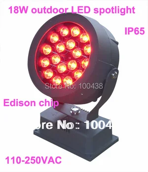 

good quality,Waterproof,18W LED outdoor spotlight,LED projector light,18X1W,EDISON chip,2-year warranty,110V-250VAC