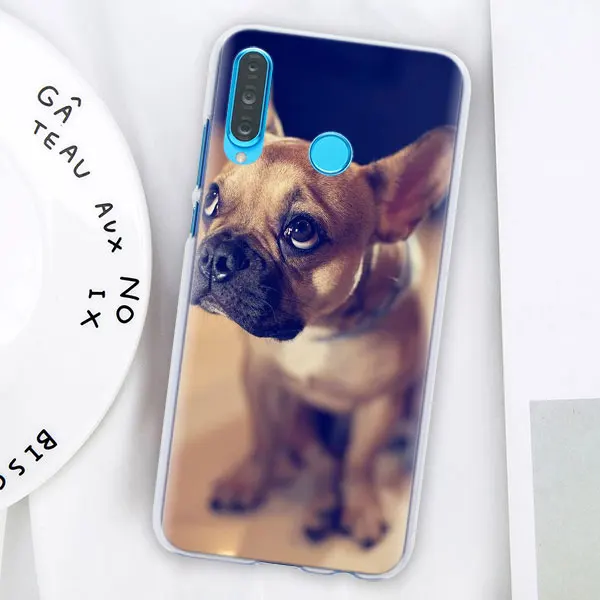 06 Причудливый цветной чехол для телефона с французским бульдогом для huawei P30 P30 Pro P9 P10 P20 Lite P Smart Plus View 20 Жесткий PC задний Чехол бант - Цвет: 06