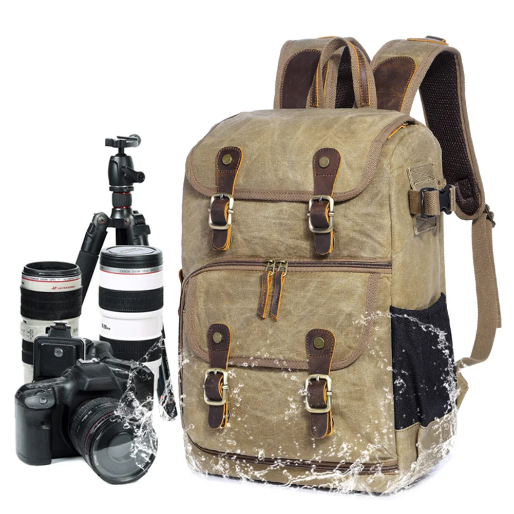 

Batik Canvas Travel Outdoor Camera Wear-resistant Solid Men Large Capacity Shopping Casual Bag Laptop Photography Backpack Retro
