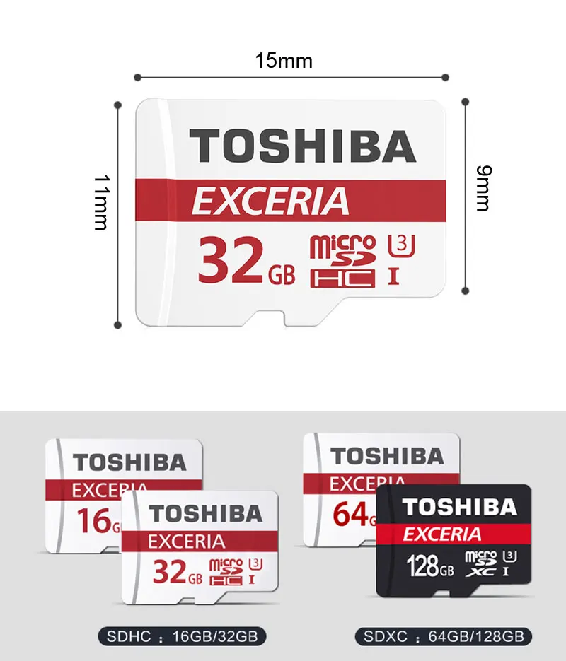 TOSHIBA SDHC Карты Памяти 16 Г 32 Г 64 Г 128 Г U3 SDXC Micro SD класс 10 Micro SD UHS TF Trans Flash Microsd Карты Макс ДО 90 МБ/с