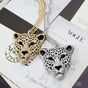 

2020 New Latest Design Fashion Retro Vintage Hollow Leopard Head Pendant Necklace Jewelry Decor Accessory Gift For Women