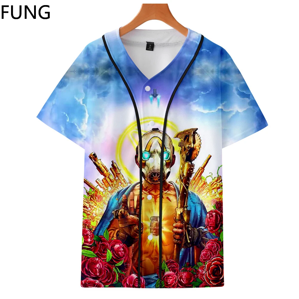 

Borderlands 3 Baseball Sweatshirt Men/Women Loose Short Sleeve 3D Print Game Cosplay Casual Harajuku Streetwear Mens Sweatshirts