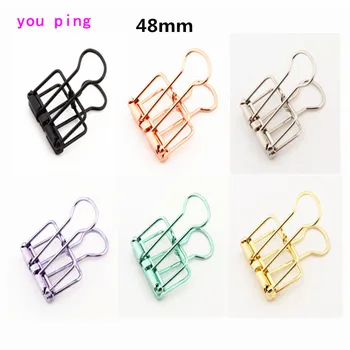 

48mm Multicolor Metal Binder Clip Clamp Paper Bookmark Clips Student School Office Supplies