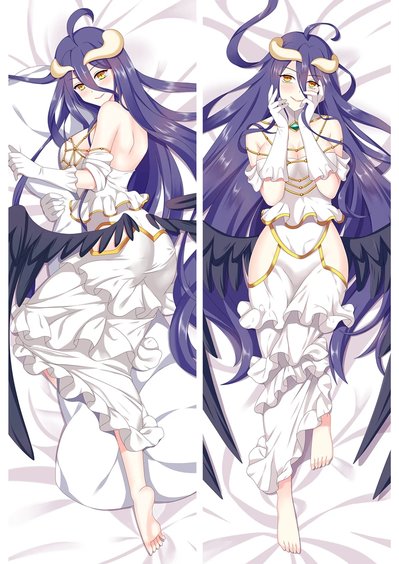 Anime OVERLORD Albedo Decorative Hugging Body Dakimakura Pillow Cover Case