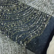 Дизайн африканская кружевная ткань с блестками французский Тюль кружевная ткань с блестками для свадьбы JRB-32520