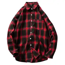 Клетчатая Мужская рубашка, весна-осень, новая фланелевая клетчатая рубашка с длинным рукавом, Мужская офисная стильная деловая Повседневная рубашка, M-5XL