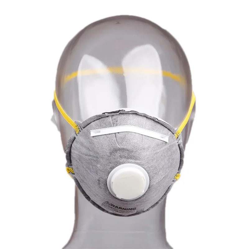 Нетканая Складная Пылезащитная маска с активированным углем фильтр для твердых частиц респиратор дышащая маска для лица Рабочая маска