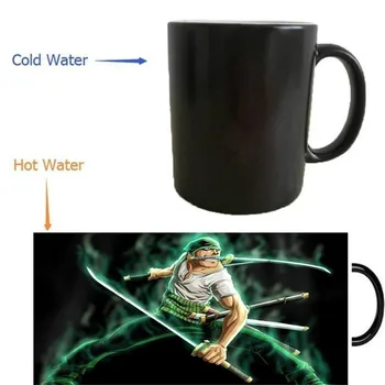 

Roronoa Zoro One Piece Mugs Morphing Coffee Mug Heat Reveal Heat Sensitive Mugs Magical Heat Reactived Wine Mug